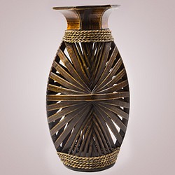 東南アジア風の手作りの竹の花瓶フラット腹創造HA30 その他置物 FashionStrait 通販｜Creema(クリーマ)