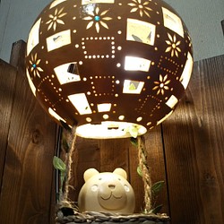 ひょうたんランプ★気球とくま 1枚目の画像