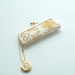 [真正的雙層編織金絲織帶郵票盒]用於結婚禮物和生日禮物。袋口，OBI重製 第1張的照片