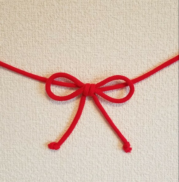運命の赤い糸♥リボン結び 1枚目の画像