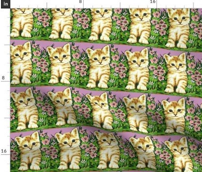 猫 猫柄 ビンテージ レトロキャット 輸入生地 生地 ペット 可愛い猫柄 ねこ 布 綿 ハンドメイド 素材 1枚目の画像