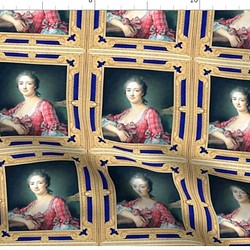 マリーアントワネット　中世ロココ調　クィーン　貴婦人　生地　輸入生地　女　フランス　ハンドメイド素材 1枚目の画像