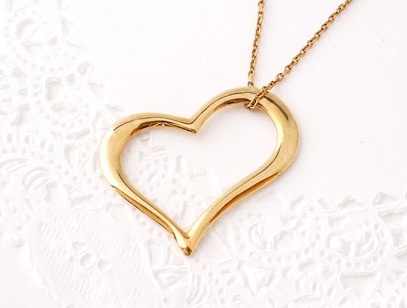 Heart necklace (gold plating)【受注生産】 emmanuelfranca.com.br