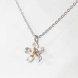 sakura necklace (rhodium＆gold plating) 第1張的照片