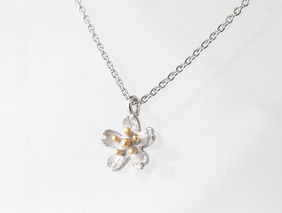 sakura necklace (rhodium＆gold plating) 第1張的照片