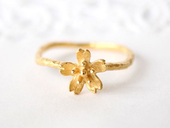 sakura ring  (gold plating) 第1張的照片