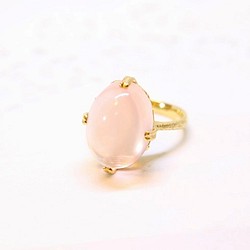 rose quartz ring (gold plating) 1枚目の画像