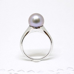 珍珠戒指9mm以上《銀》 第1張的照片