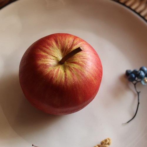 革パティシエの作るリンゴ型リングケース【赤リンゴ】革工房Broonieの 