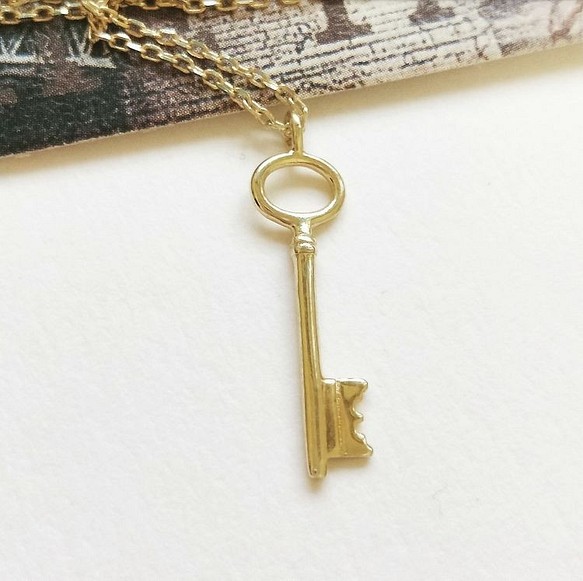 獨家設計DoriAN手作銀飾品牌 Key幸福銀鑰匙18K金純銀項鍊 925純銀 附精美禮物包裝及純銀保證卡 現貨 金鑰匙 第1張的照片