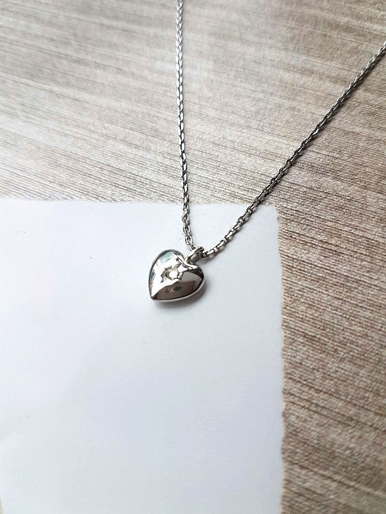 DoriAN獨家銀飾設計品牌 Heart 桃心心型鑲頂級鋯石925純銀項鍊  附純銀保證卡及精美禮物包裝 生日禮物 現貨 第1張的照片