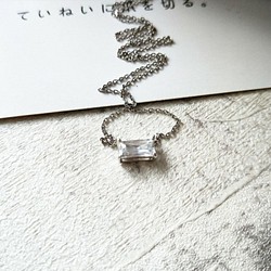 附純銀保證卡 獨家設計DoriAN手作銀飾品牌 立體方鑽單鑽925純銀項鍊 附精美禮物包裝 生日禮物 現貨 第1張的照片