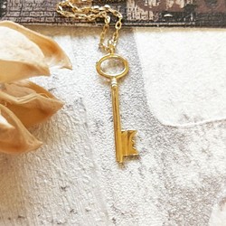 獨家設計DoriAN手作品牌 附保證卡禮物包裝拭銀布組 幸運 鑰匙 925銀 鍍18K金色 純銀項鍊 KEY 禮物 現貨 第1張的照片