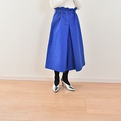 ◇即納品可能◇スカートみたいなキュロットsizeFREE～ブルー～ 1枚目の画像