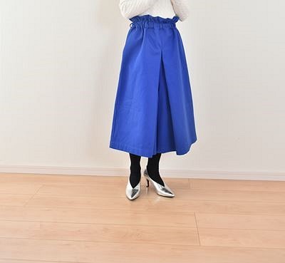 ◇即納品可能◇スカートみたいなキュロットsizeFREE～ブルー～ 1枚目の画像