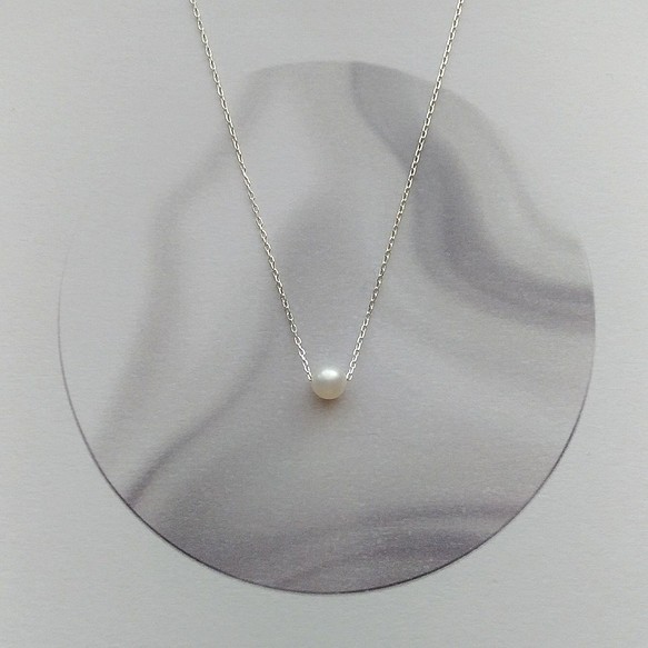 sn019唯一(珍珠)－純銀珍珠項鍊 第1張的照片