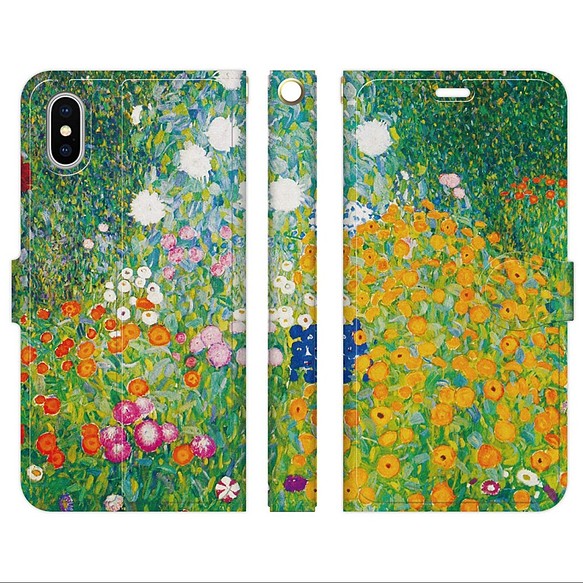 手帳型 スマホケース Iphone各種対応 名画 クリムト 農場の庭 Flower Garden Iphoneケース カバー V Rossa 通販 Creema クリーマ ハンドメイド 手作り クラフト作品の販売サイト