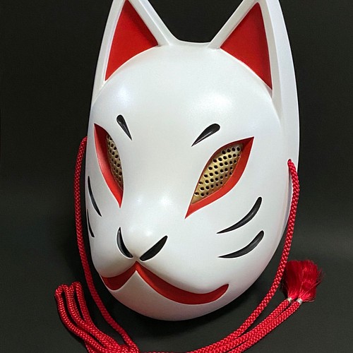 狐狸面具（白×紅） 其他飾品・配件朧的作品｜Creemaー來自日本的手作 