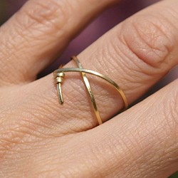 金屬戒指 Yui Me-030 手工黃銅戒指 第1張的照片