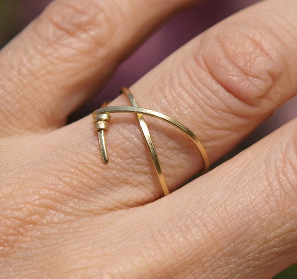 金屬戒指 Yui Me-030 手工黃銅戒指 第1張的照片