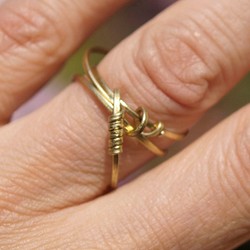 メタルリング　結い　Ｍｅ-034　真鍮製手作りの指輪 　 1枚目の画像