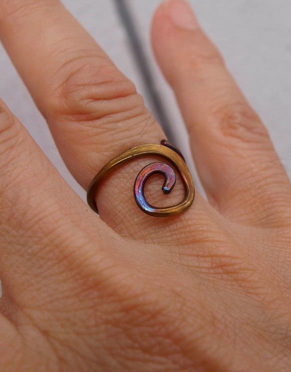 メタルリング　レインボー　Ｍｅ-042手作りの指輪 　 1枚目の画像