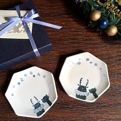 新作品“已經是聖誕節”馴鹿和Kuroneko豆盤套裝 第1張的照片