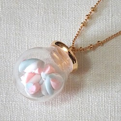 マシュマロのガラス球のネックレス| 1つの生産のシミュレーションのキャンディー粘土の首のリンク 1枚目の画像