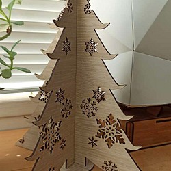 (スノーフレーク クリスマスツリー) クリスマス 誕生日プレゼント デコレーション サンプルクリア 1枚目の画像