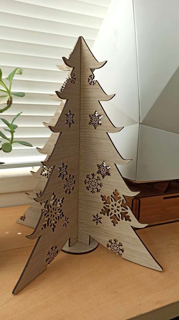 (スノーフレーク クリスマスツリー) クリスマス 誕生日プレゼント デコレーション サンプルクリア 1枚目の画像
