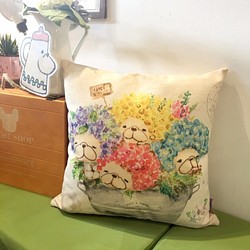 アジサイの花 - フレンチブルドッグ手作りの枕を（（台湾）が無料に出荷しました） 1枚目の画像