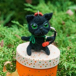 黒猫はカボチャでかぎ針編みを感じました:-) 1枚目の画像