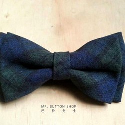 Mr. Bart-Classic Checkered Bow Tie-Bow tie-Classic-Blue-Green 1枚目の画像