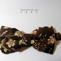 巴特先生-復古花卉領結-Bow ties-classic-咖 第1張的照片