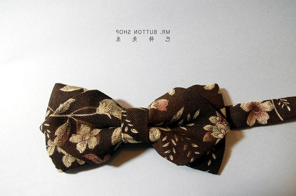 Mr. Bart-Vintage Floral Bow Tie-Bow ties-classic-coffee 1枚目の画像
