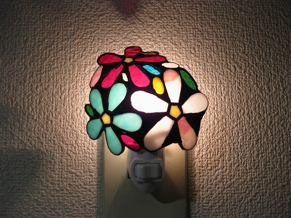 ステンドグラス　花束ランプ 1枚目の画像