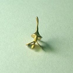 桉樹耳環吊飾（黃銅） 第1張的照片