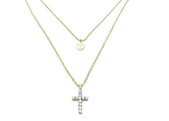 cross w necklace 1枚目の画像