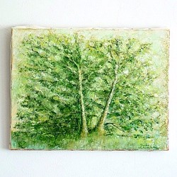 油彩画     樹々の詩（うた） 1枚目の画像
