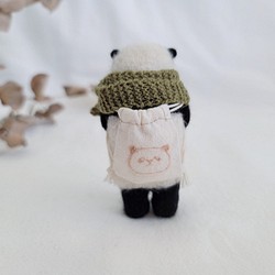 可愛熊貓保暖圍巾羊毛氈 第3張的照片