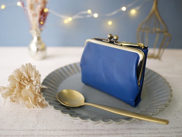 Cool Deson 小巧而大容量的雙折錢包 有吸引力的高品質皮革錢包 《藍色》 CU215BL 第1張的照片
