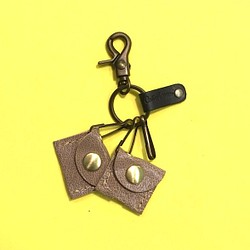 鑰匙扣鑰匙套鑰匙圈皮革鑰匙包皮革飾物 第1張的照片