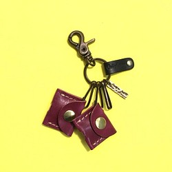 鑰匙扣鑰匙套鑰匙圈皮革鑰匙包皮革吊飾男女皆宜的禮物 第1張的照片