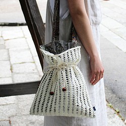 PVC巾着バッグ】Drawstring bag ーPaisleyー 1枚目の画像