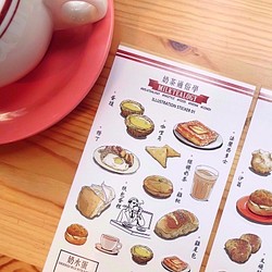 香港茶餐廳飲食圖鑑貼紙01 第1張的照片