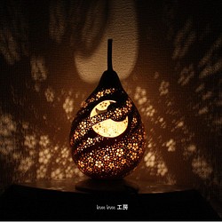 ひょうたんランプ--月夜の花吹雪 1枚目の画像