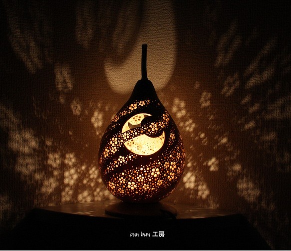 ひょうたんランプ--月夜の花吹雪 1枚目の画像