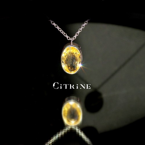 20％OFFネックレスフェア***New 『Citrine』の世界でひとつの天然石ネックレスsilver925