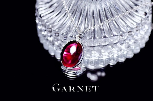 New『Garnet』の世界でひとつの天然石ネックレスsilver925 + ロジウム