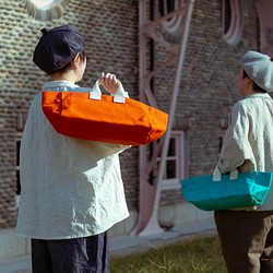 ヨコナガのトートバッグ　倉敷帆布　オレンジ【送料無料】 1枚目の画像